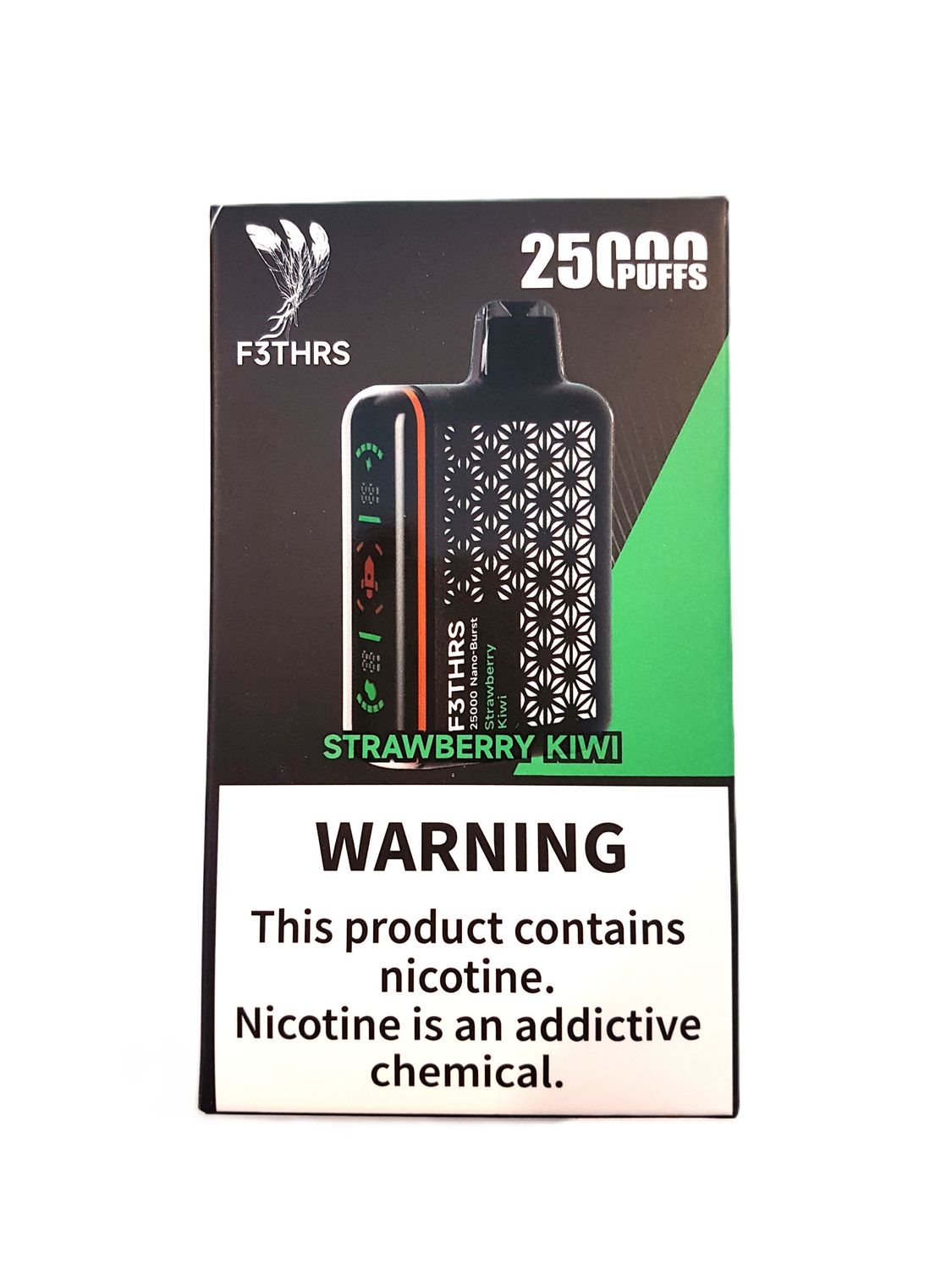 F3THRS - 25k Puff 5% (50mg) Disposable - Strawberry Kiwi