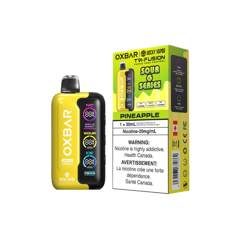 Rocky Vapor Oxbar Tri Fusion Sour G Series - Pineapple