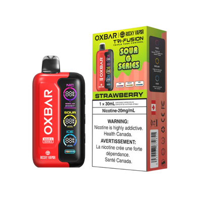 Rocky Vapor Oxbar Tri Fusion Sour G Series - Strawberry