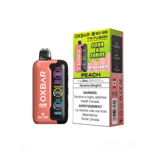 Rocky Vapor Oxbar Tri Fusion Sour G Series - Peach