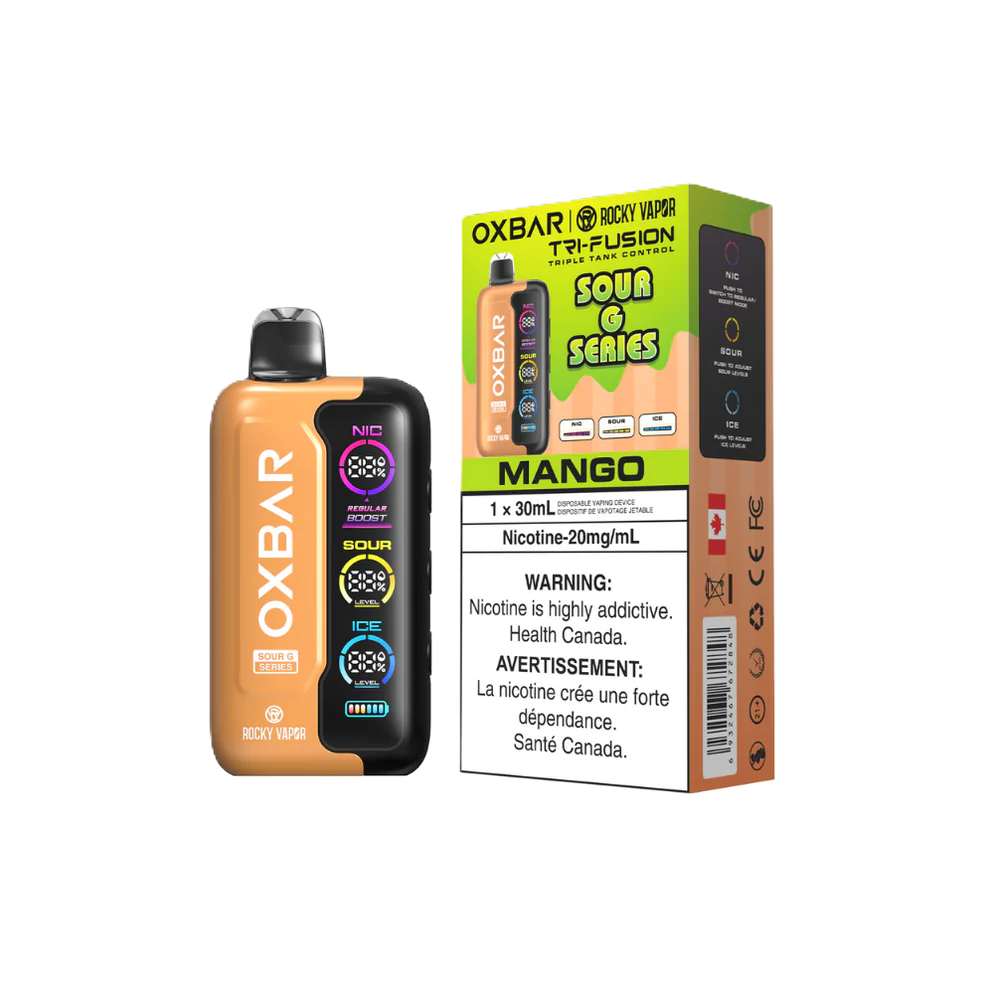 Rocky Vapor Oxbar Tri Fusion Sour G Series - Mango