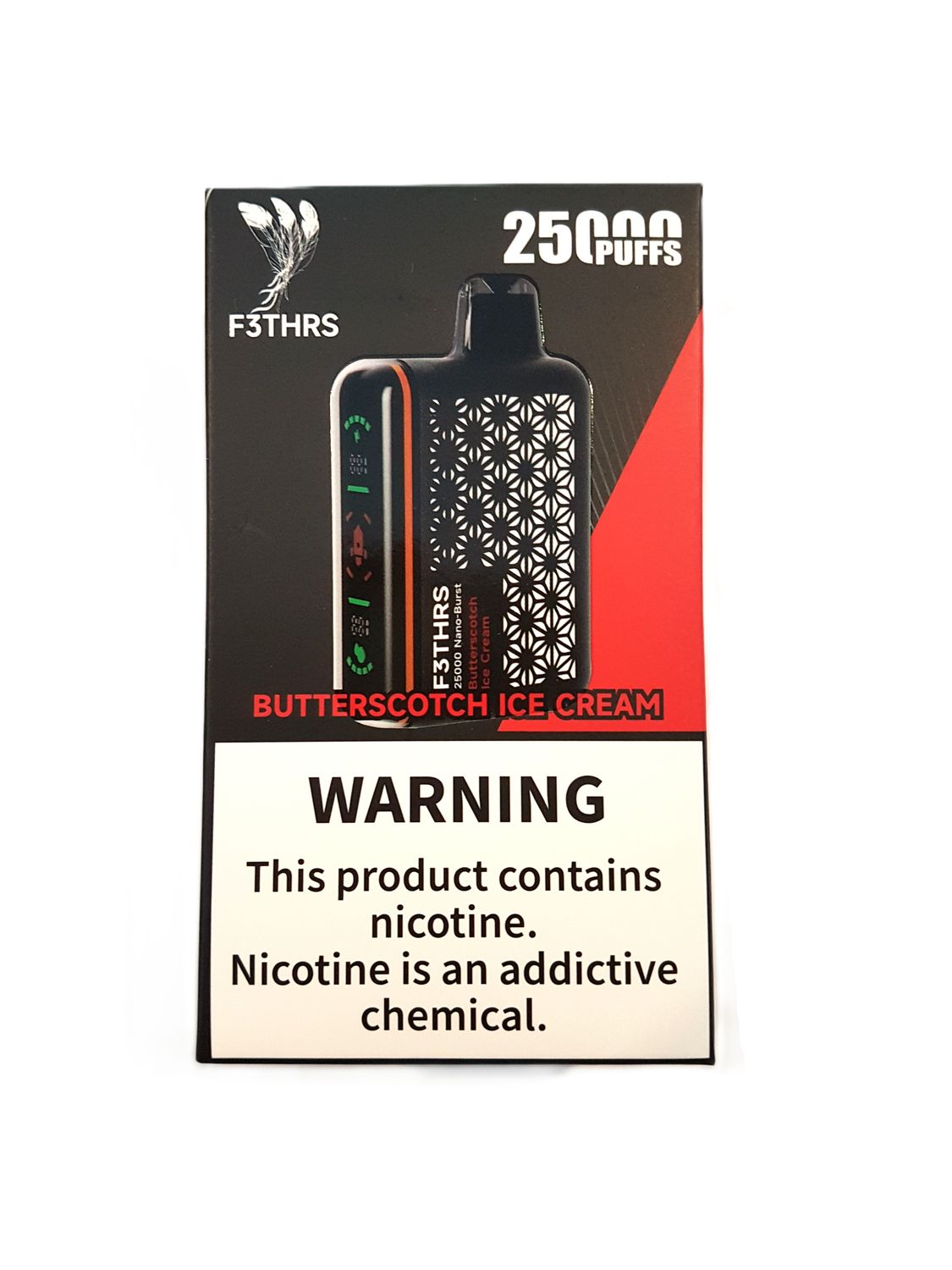F3THRS - 25k Puff 5% (50mg) Disposable - Butterscotch Ice Cream F3THRS - 25k Puff 5% (50mg) Disposable - Butterscotch Ice Cream