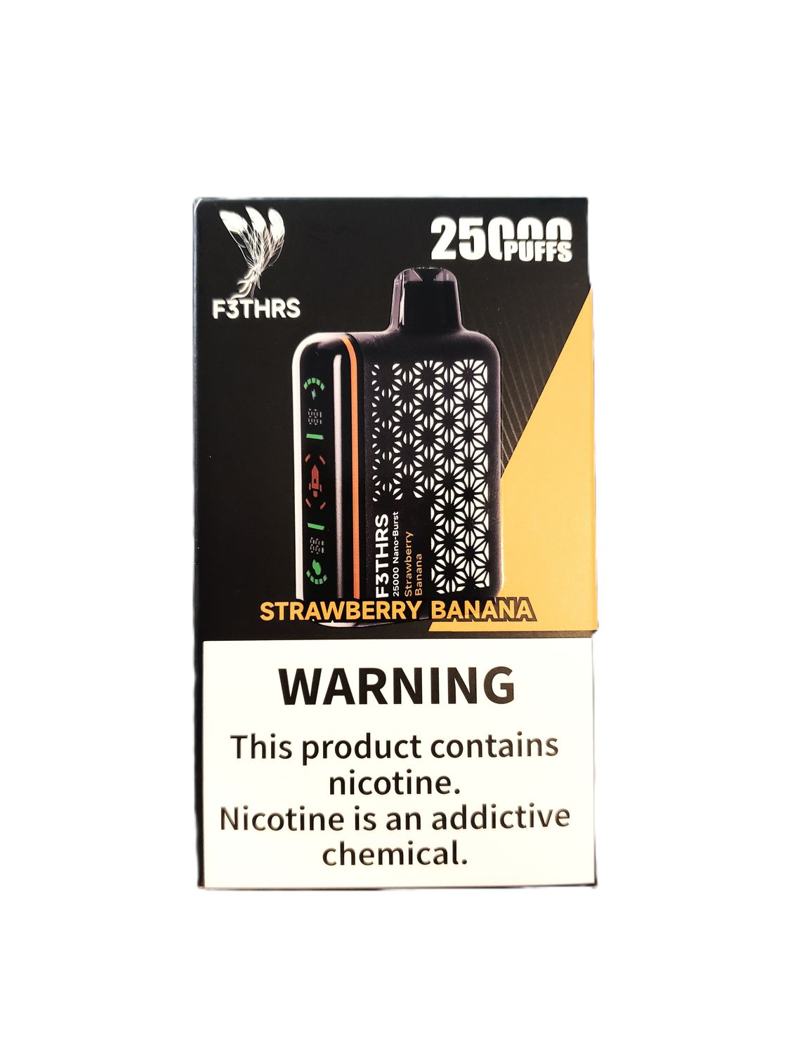 F3THRS - 25k Puff 5% (50mg) Disposable - Strawberry Banana