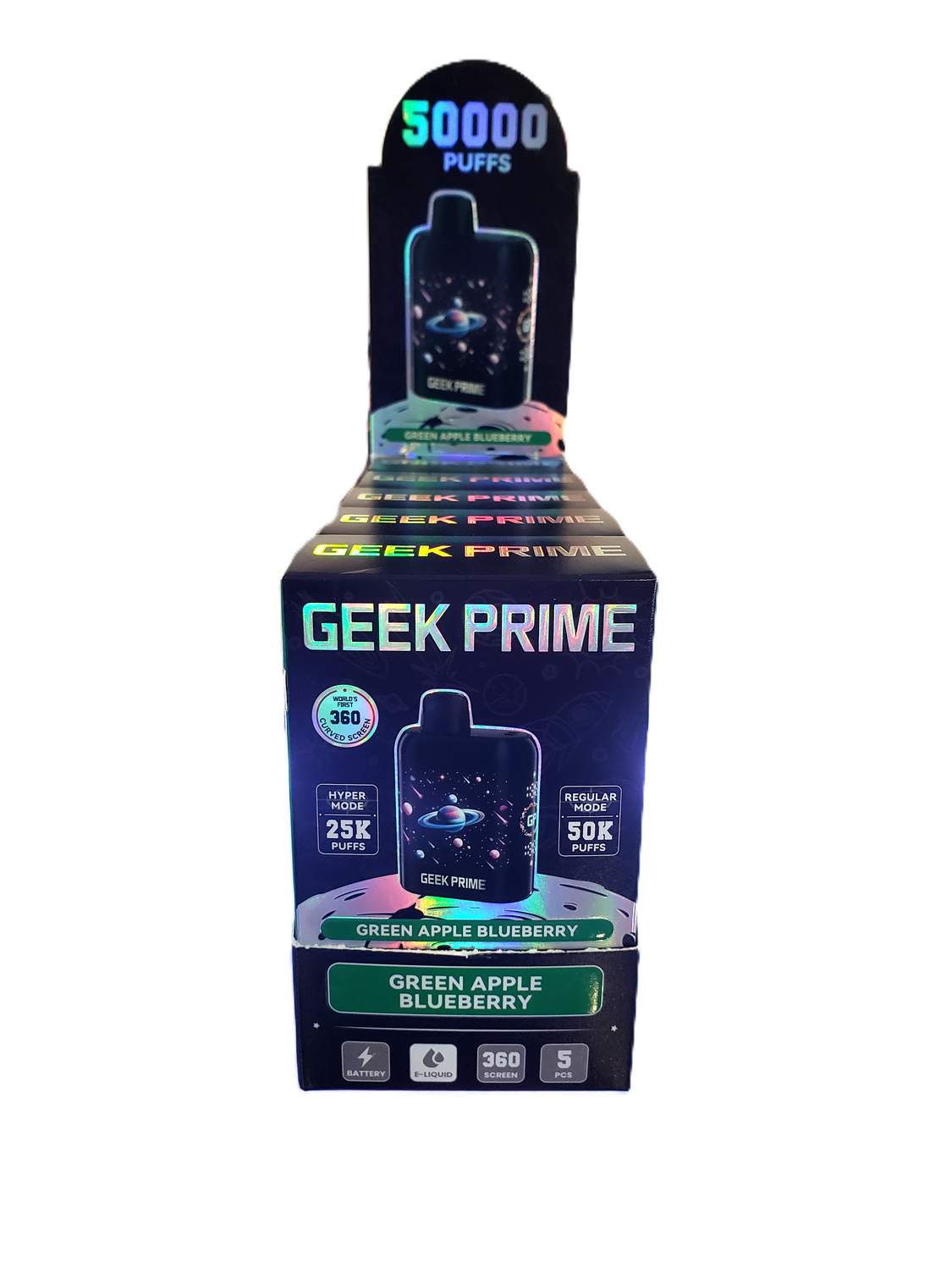 Geek Prime 5% Disposable Vape - Green Apple Blueberry