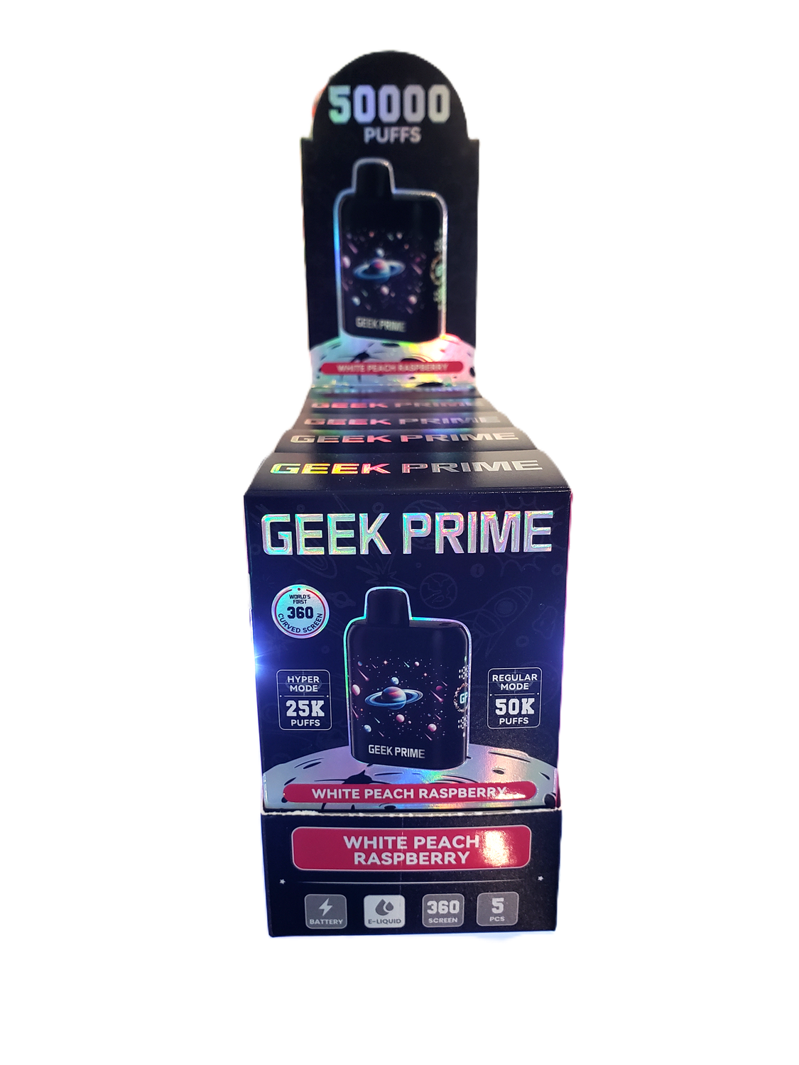 Geek Prime 5% Disposable Vape - White Peach Raspberry