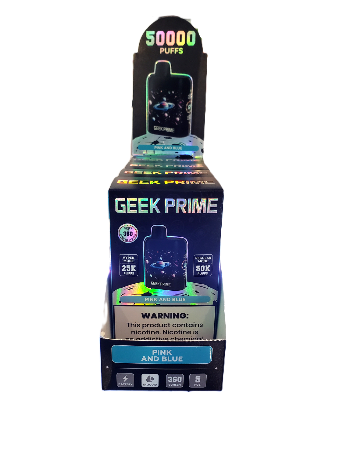 Geek Prime 5% Disposable Vape - Pink And Blue