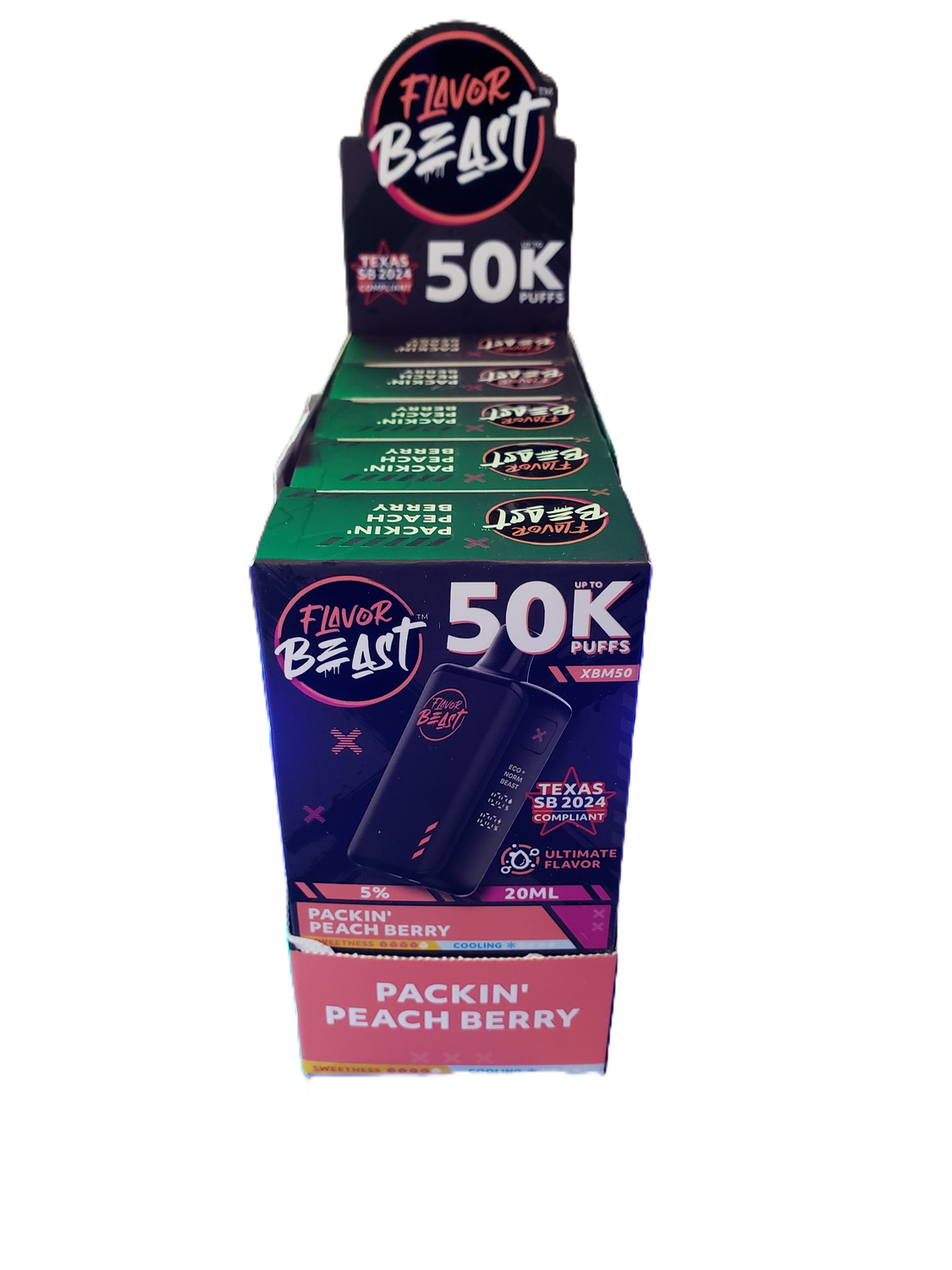 Flavor Beast XBM50 Disposable Packin' Peach Berry (50mg)
