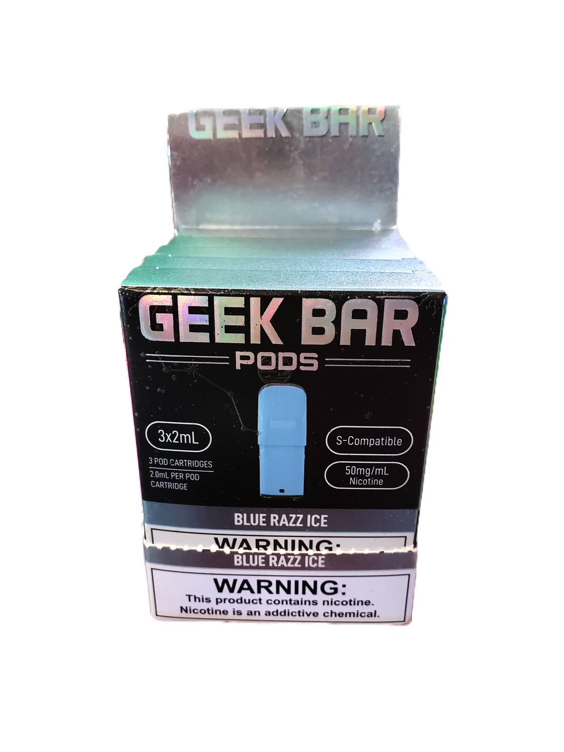 Geek Bar Pod 5%-Nicotine STLTH Compatible Pods (pack of 3) - Blue Razz Ice