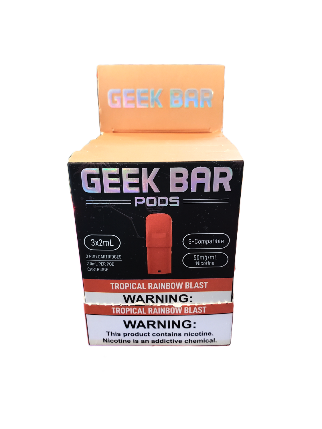 Geek Bar Pod 5%-Nicotine STLTH Compatible Pods (pack of 3) - Tropical Rainbow Blast