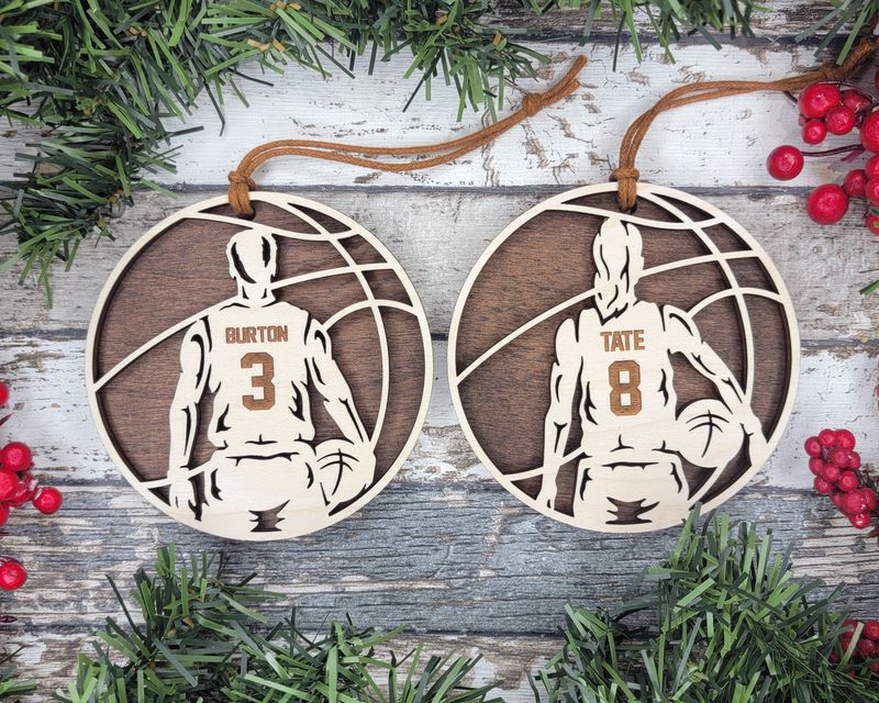 Personalized Basketball  Ornaments