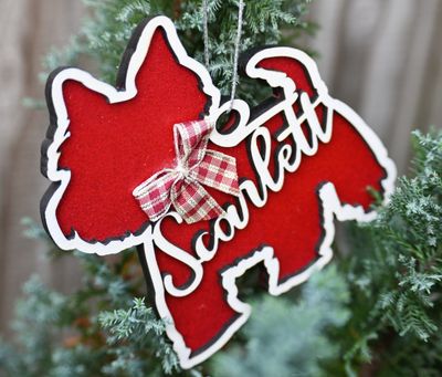 Personalized Dog Silhouette Ornament