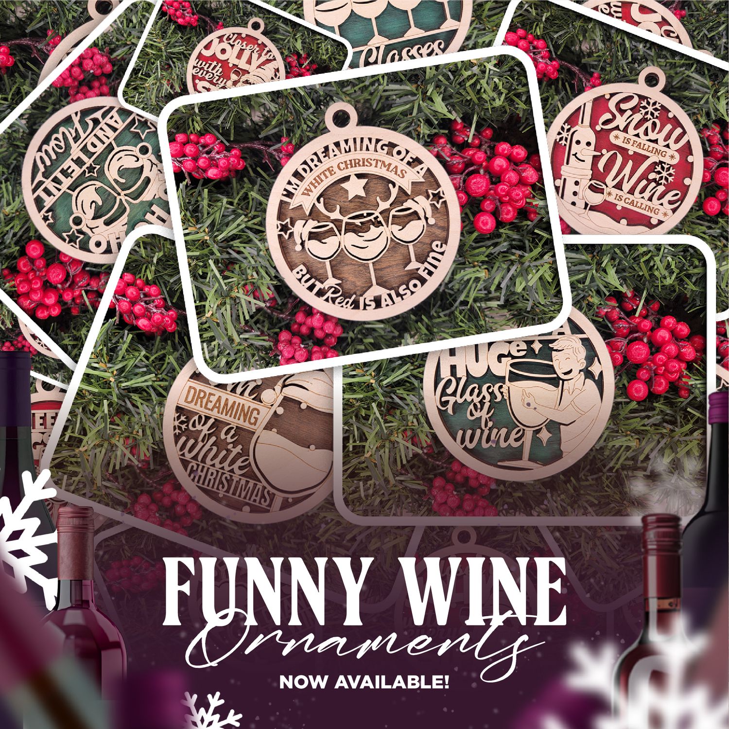 Sips &amp; Giggles Holiday Ornaments