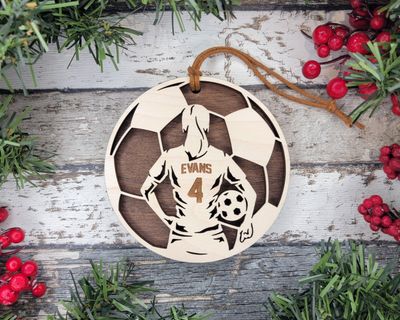 Personalized Soccer Ornaments