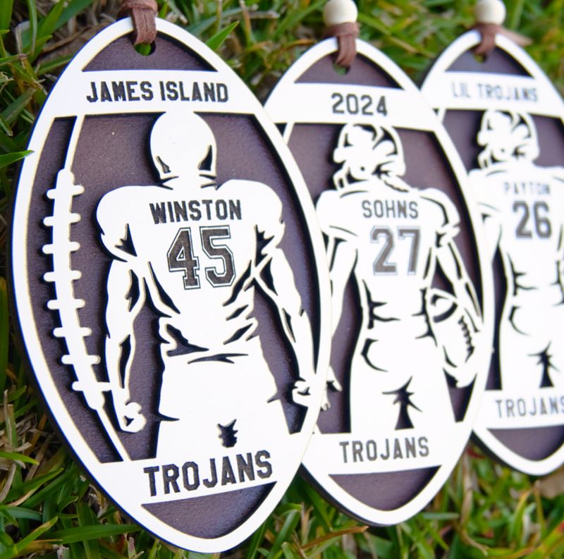 Personalized Football Ornaments
