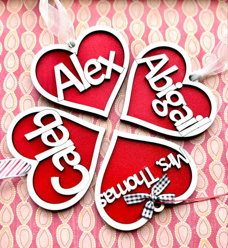 Personalized Valentine Hearts