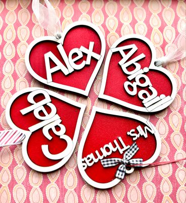 Personalized Valentine Hearts