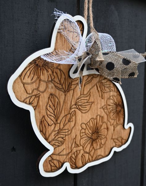 Floral Bunny Wall Hanger