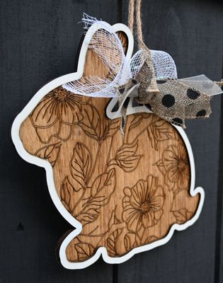 Floral Bunny Wall Hanger