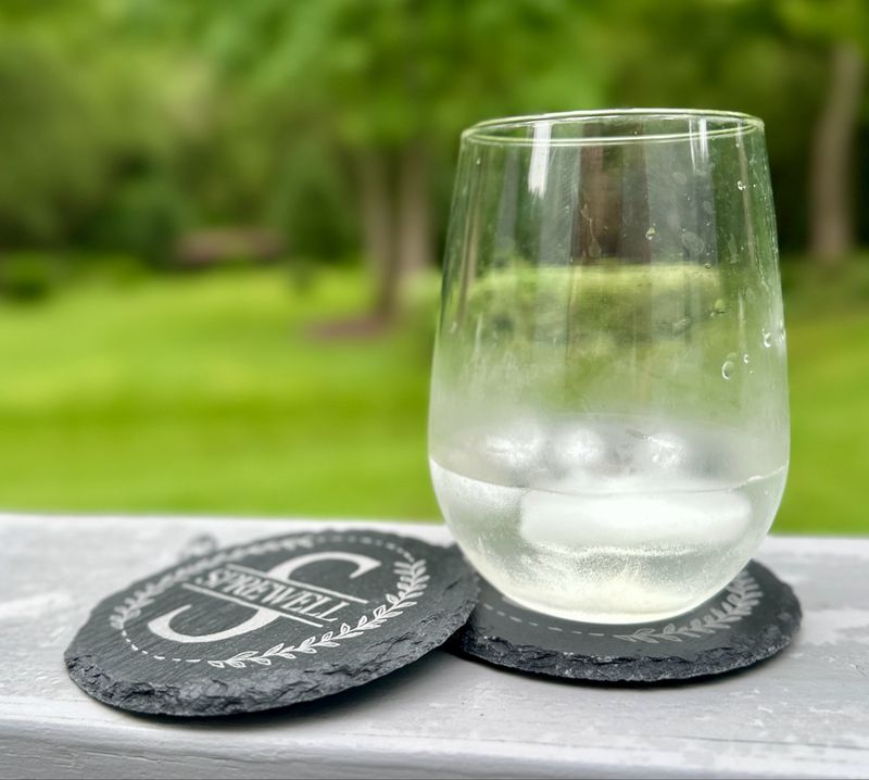 Personalized Slate Coaster - Round