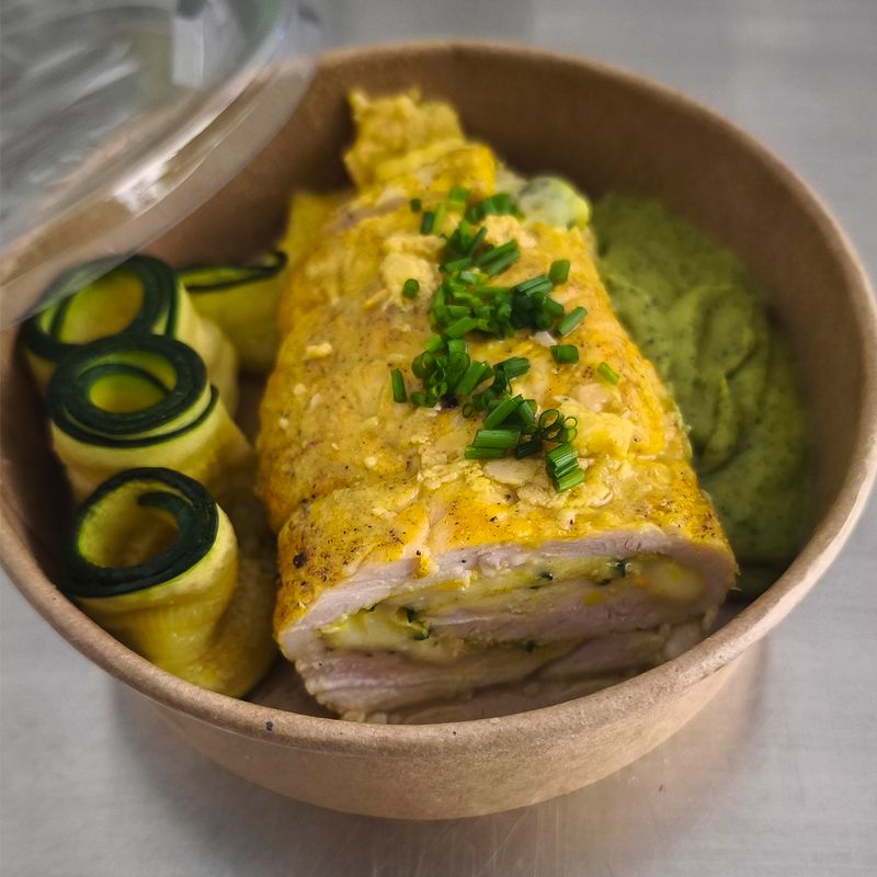 SOLOMILLO de PAVO relleno de queso y calabacín