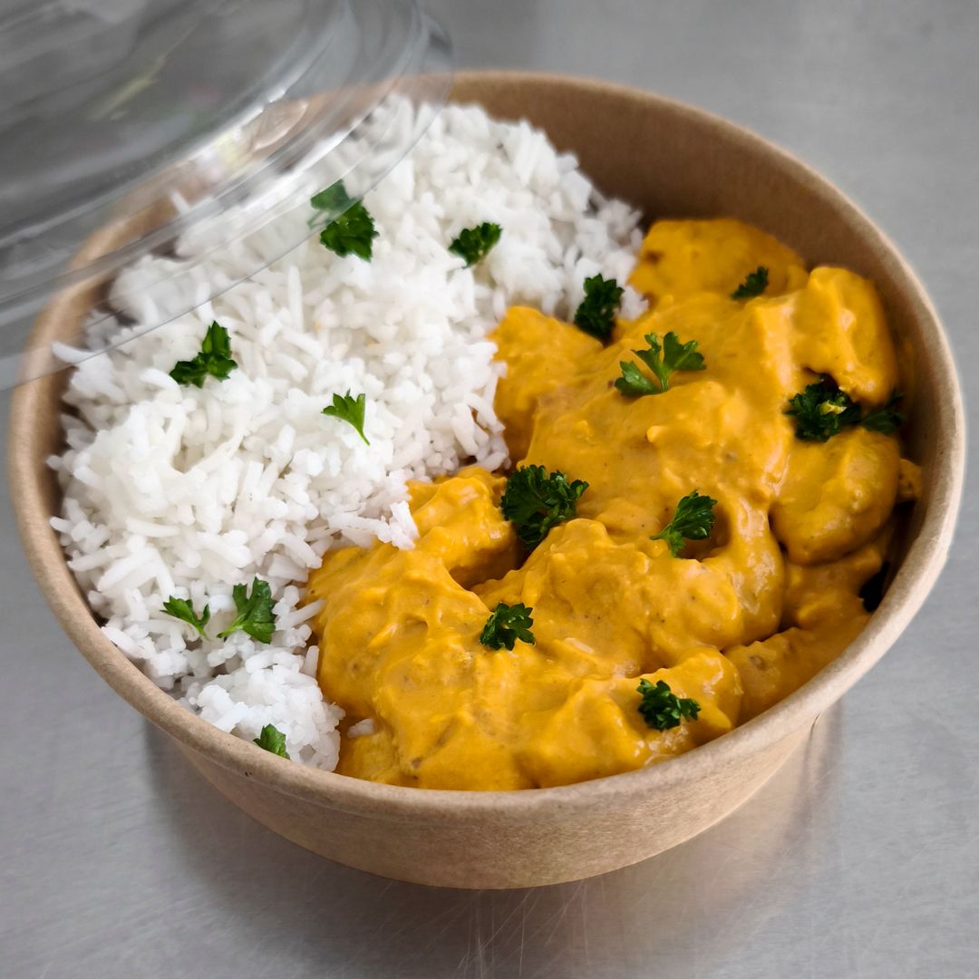 POLLO en Salsa Hindú con Arroz Basmati