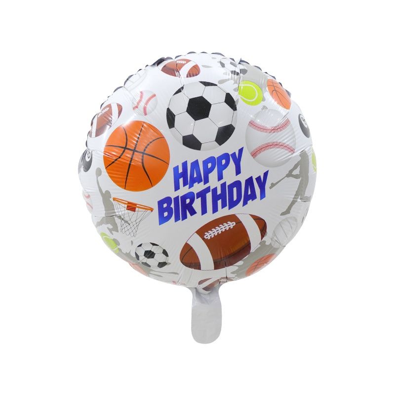 18 in Sports Birthday Aluminum Film Party Balloons