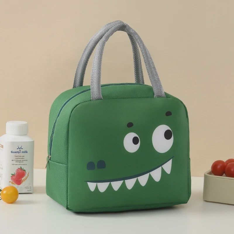 Children's Cartoon Lunch Bag, Colour: Green Aligator