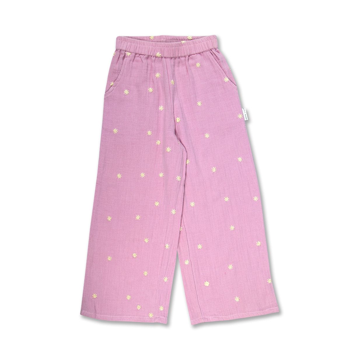 Wide Leg Pants Embroidery