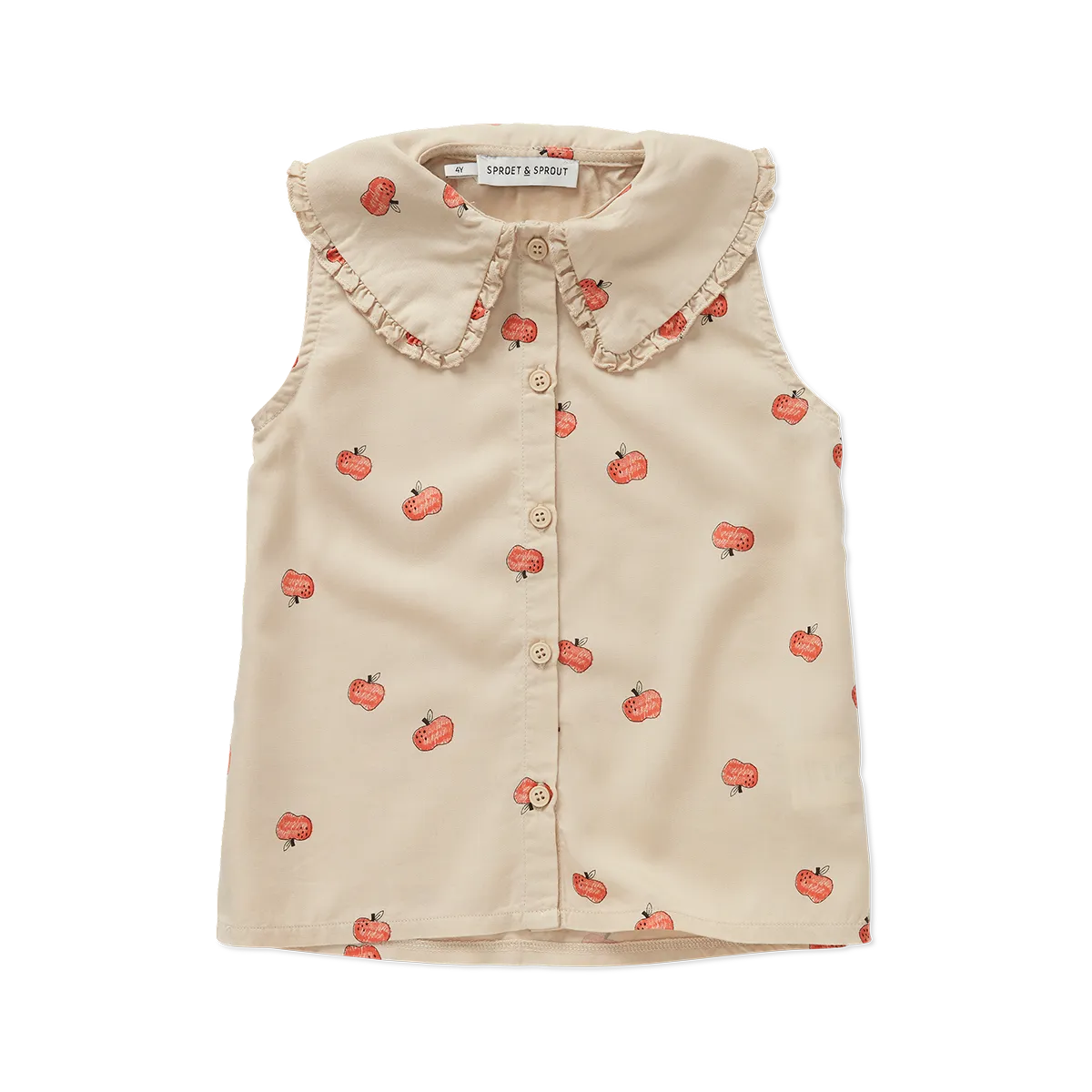 Girls blouse apple print