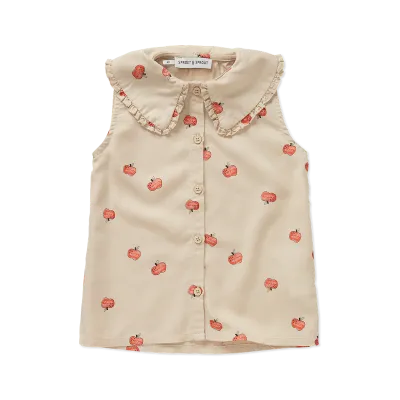 Girls blouse apple print