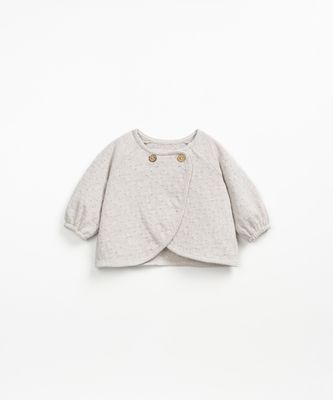 EMBELLISHED JERSEY CARDIGAN -GRES