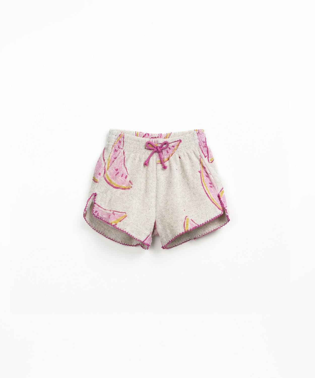 PRINTED PLUSH SHORTS -GRES