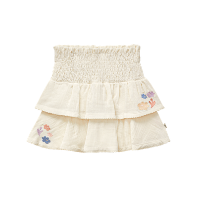 Smocked Ruffled Skirt