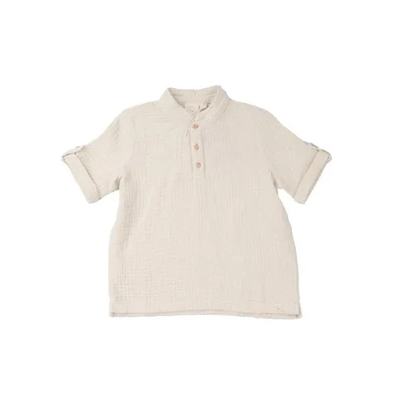 Boys polo almond mousseline