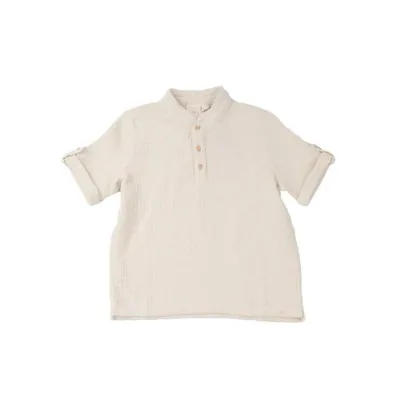 Boys polo almond mousseline