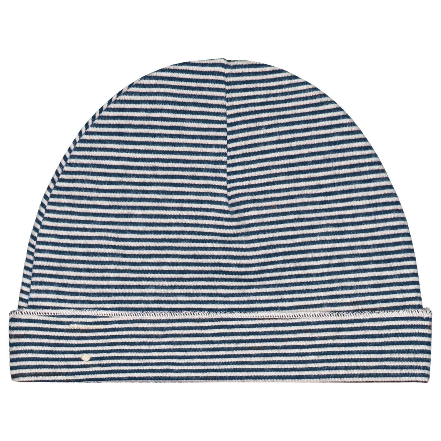 Baby Beanie GOTS - Blue Grey - Cream