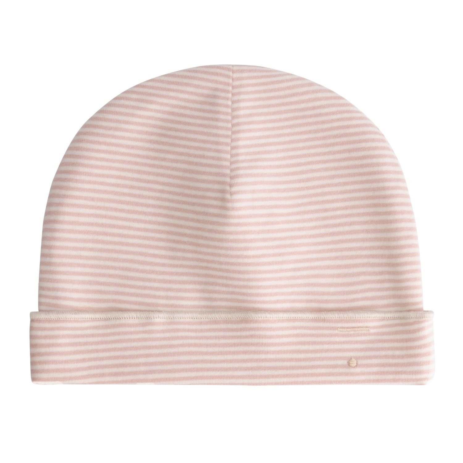 Baby Beanie GOTS - Faded Pink - Cream