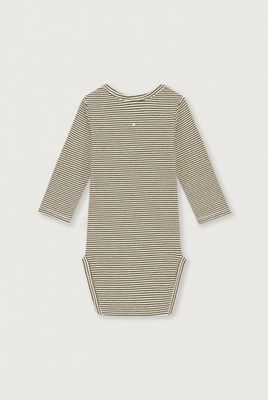 Gray Label -Baby L/S Onesie GOTS - Woody - Cream - Boy - Jongen - Girl - Meiden - Unisex