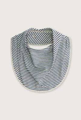 Baby Bib GOTS - Blue Gray - Cream