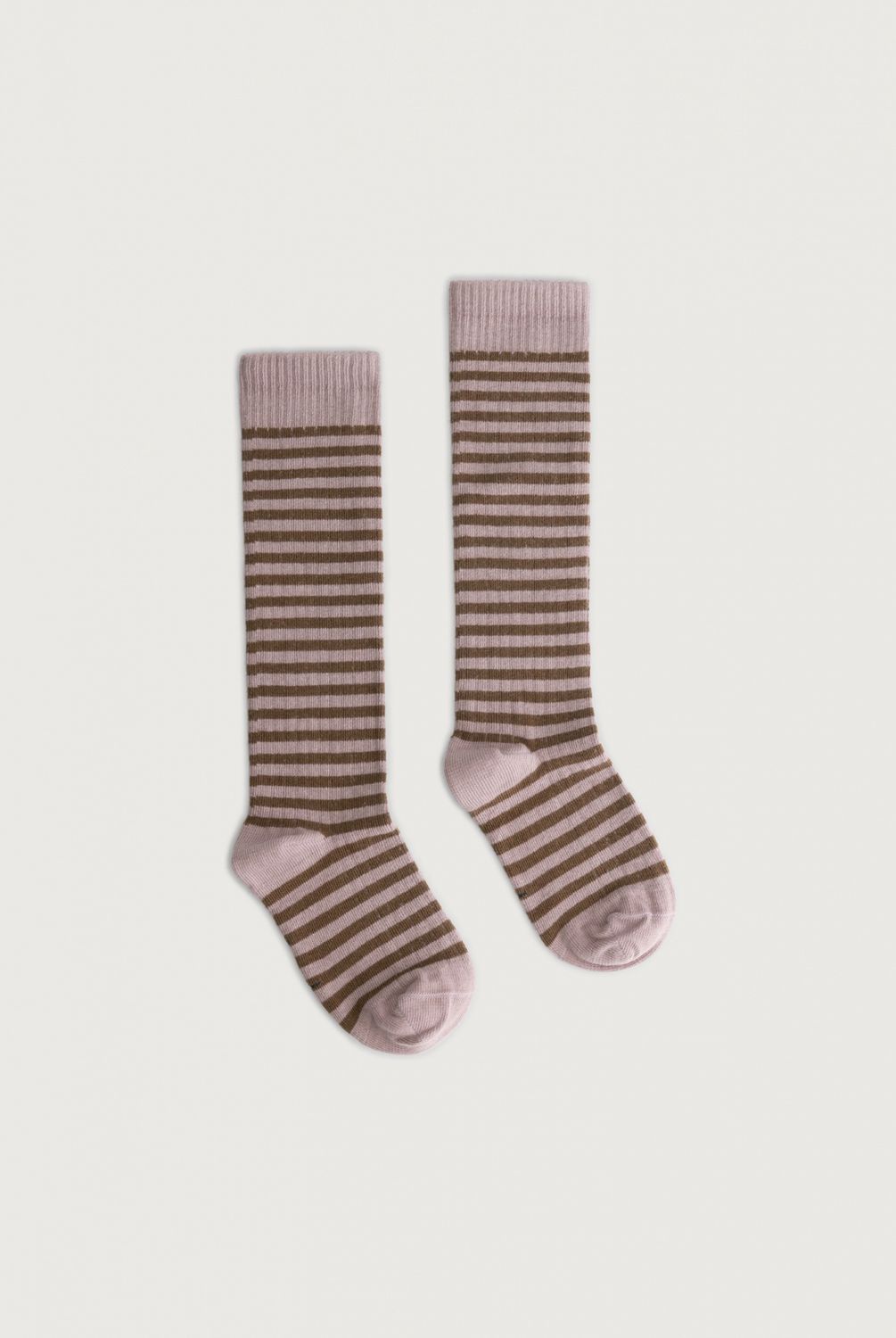 Long Ribbed Socks GOTS - Berry - Woody