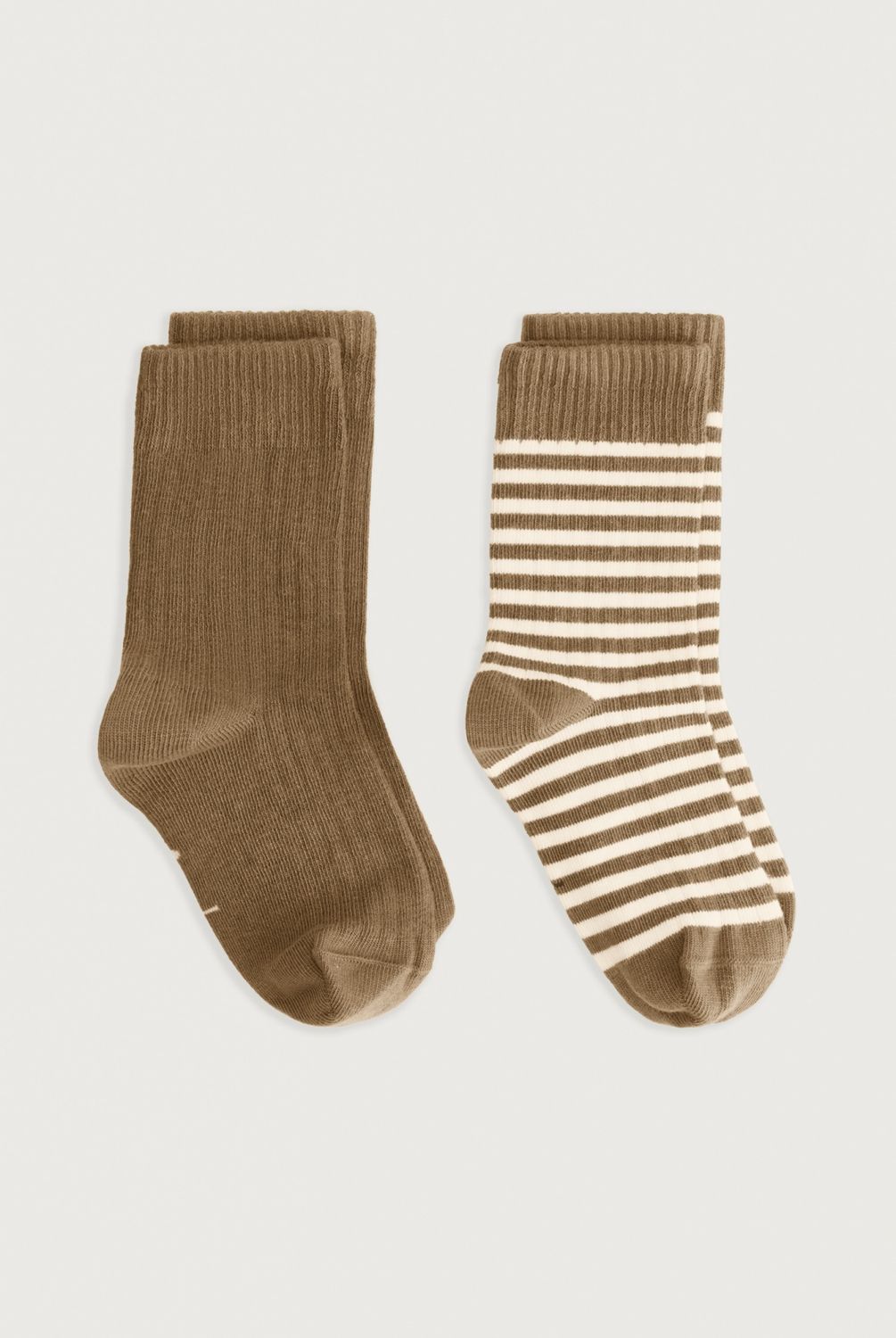 Ribbed Socks GOTS | 2-pack - Woody - Cream