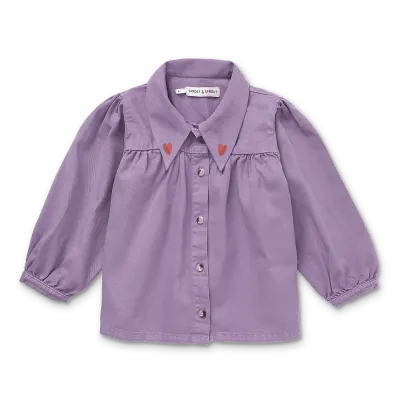 Girls denim blouse purple