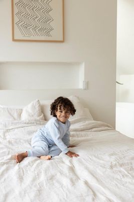 Feetje -  Wafelpyjama - babyblue - Boy - Jongen - Girl - meiden - Unisex