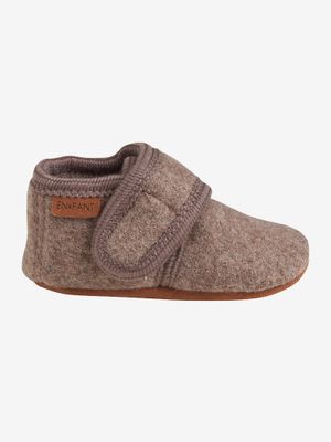 ENFANT - Baby slofjes - Wool Slippers Walnut - Boy - Jongen - Girl - meiden - Unisex