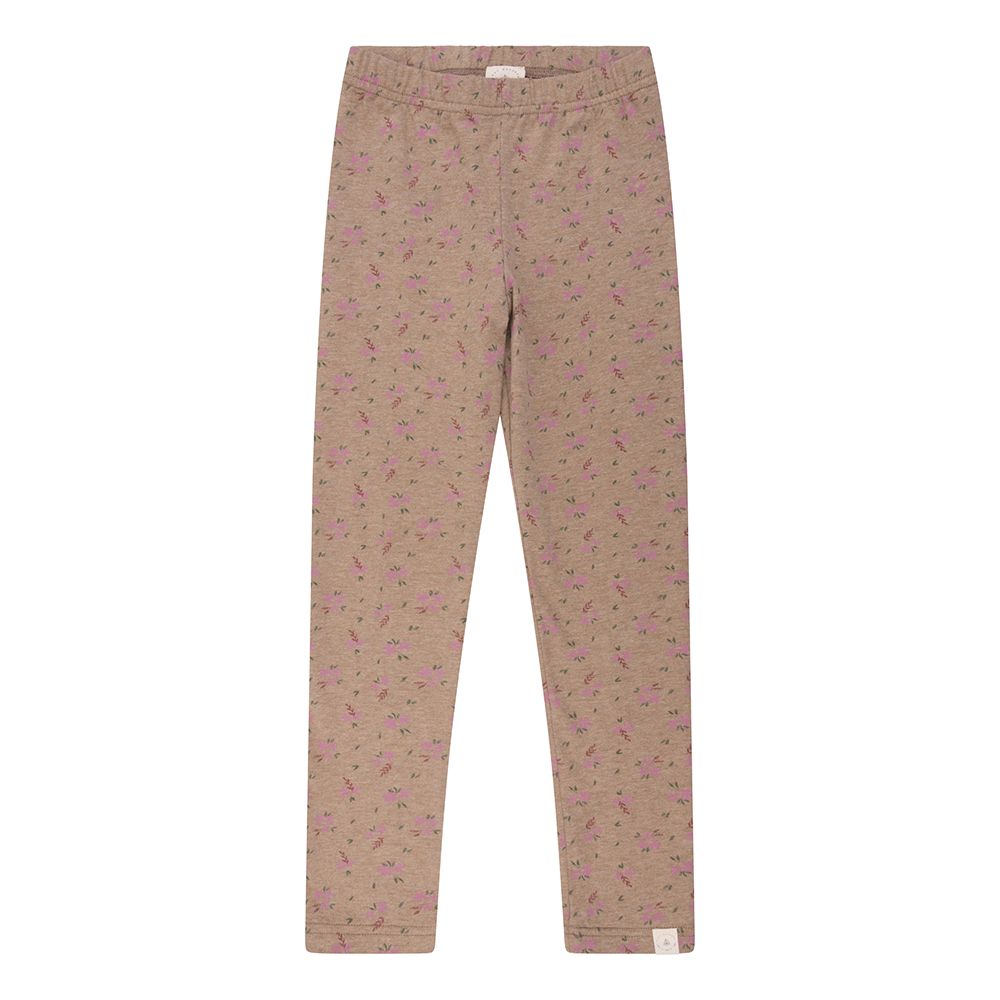 legging brown melange flower