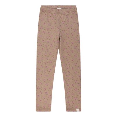 legging brown melange flower