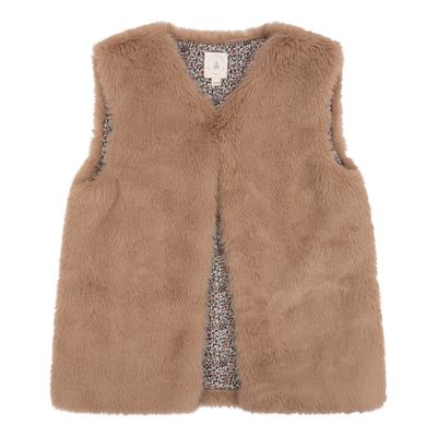 Mikki gillet fluffy brown