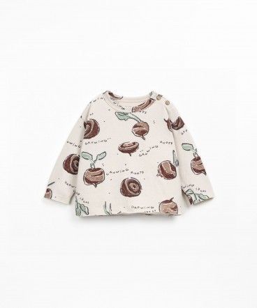 PRINTED JERSEY LS T-SHIRT PENCIL