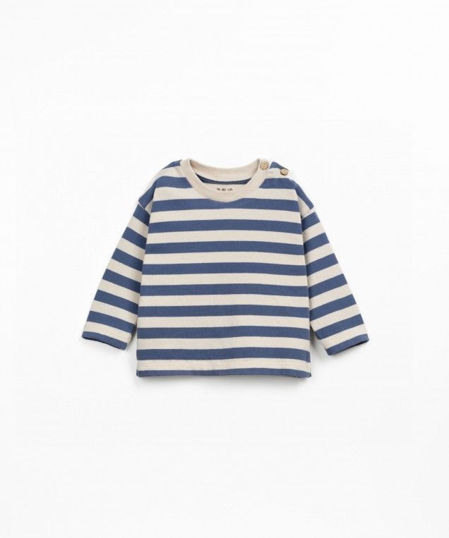 STRIPED JERSEY LS T-SHIRT MIRTILO