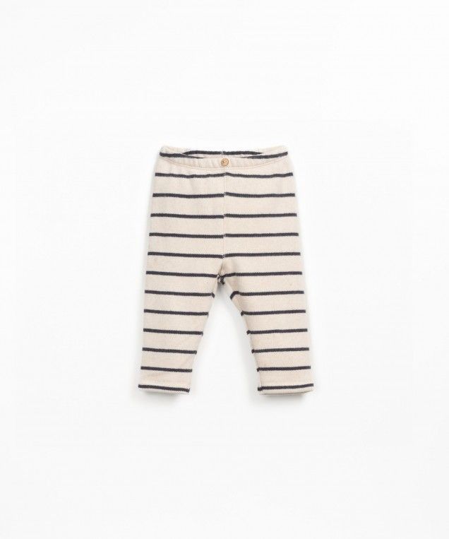 STRIPED JERSEY LEGGINGS GRAFITE